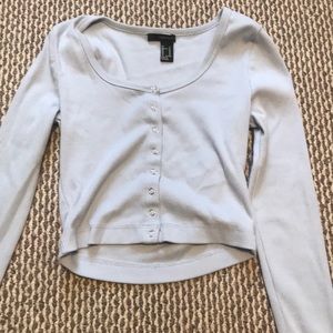 Forever 21 button up crop top